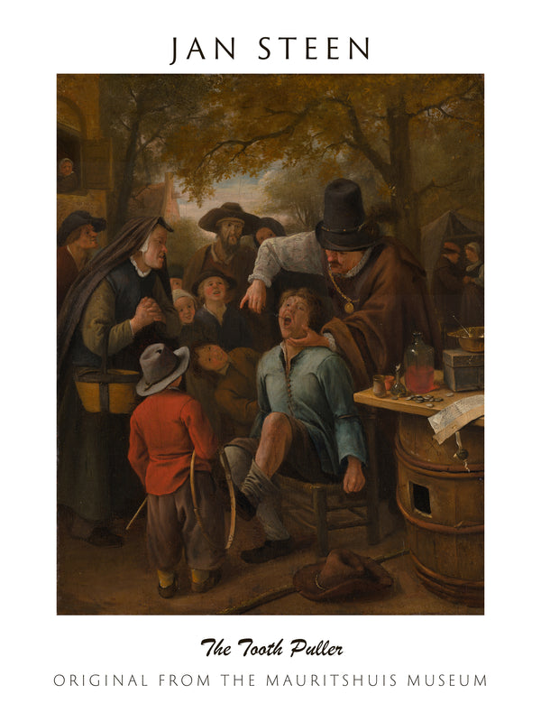 Jan Havicksz. Steen-Diş Çeken Adam fine art baskı