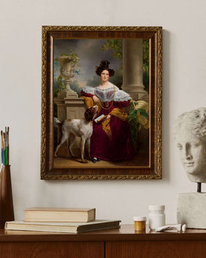 Jan Adam Kruseman - Alida Christina Assink'in Portresi fine art baskı