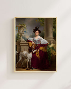 Jan Adam Kruseman - Alida Christina Assink'in Portresi fine art baskı