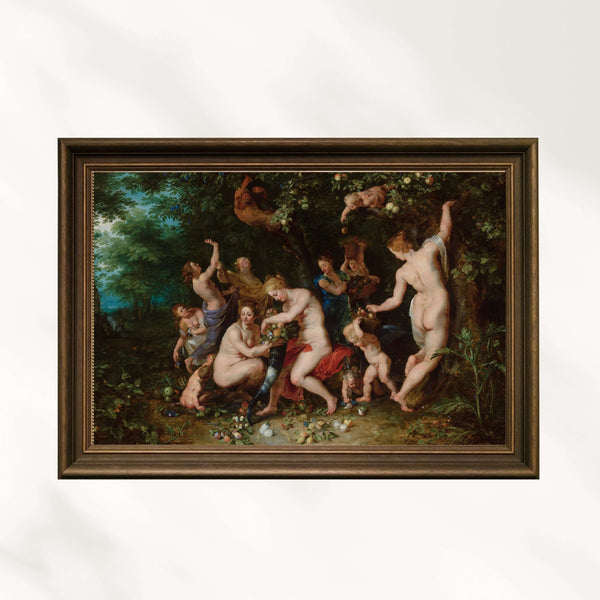Jan Brueghel the Elder & Peter Paul Rubens - Nimfler Bolluk Boynuzunu Dolduruyor