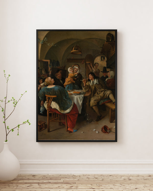 Jan Havicksz. Steen - Aile Sahnesi Poster