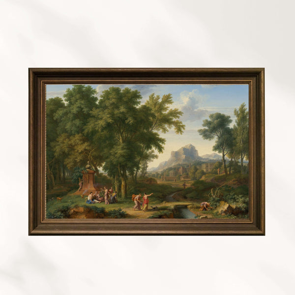 Jan van Huysum - Flora Büstüyle Arkadya Manzarası
