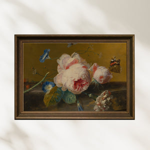 Jan van Huysum - Çiçekli Natürmort poster