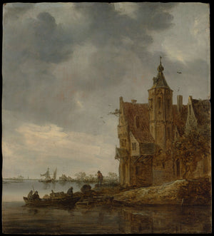 Jan van Goyen - Su Kenarındaki Kır Evi Fine Art Baskı