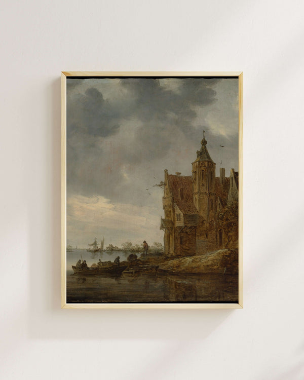 Jan van Goyen - Su Kenarındaki Kır Evi Fine Art Baskı