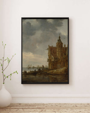 Jan van Goyen - Su Kenarındaki Kır Evi Fine Art Baskı