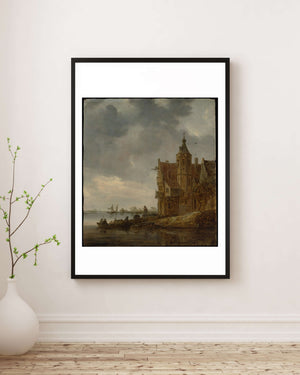 Jan van Goyen - Su Kenarındaki Kır Evi Fine Art Baskı