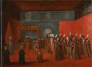 Jean Baptiste Vanmour - Büyükelçi Cornelis Calkoen’un Sultan III. Ahmed Huzurundaki Kabulü Tablo