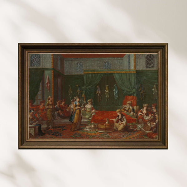 Jean Baptiste Vanmour - Seçkin Bir Türk Kadınının Doğum Odası Poster