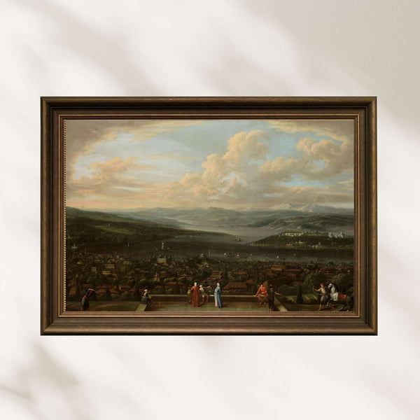 Jean Baptiste Vanmour - Pera’daki Hollanda Elçiliğinden İstanbul Manzarası Poster