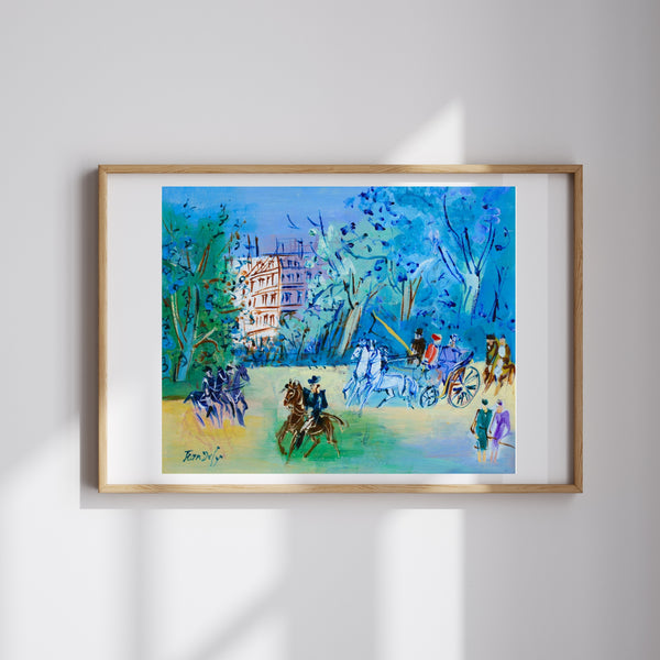 Jean Dufy - Bois de Boulogne'da Gezinti fine art baskı