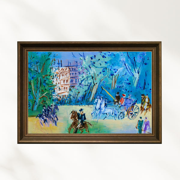 Jean Dufy - Bois de Boulogne'da Gezinti fine art baskı