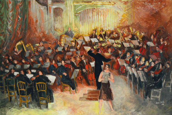 Jean Dufy - Salle Gaveau - Büyük Orkestra fine art baskı
