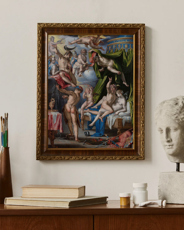 Joachim Wtewael - Mars ve Venüs’ün Vulkan Tarafından Yakalanışı çerçeve