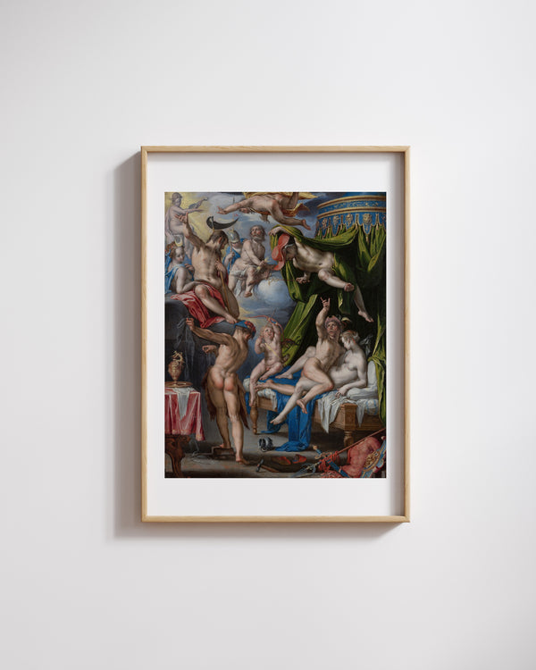 Joachim Wtewael - Mars ve Venüs’ün Vulkan Tarafından Yakalanışı fine art baskı