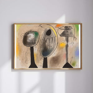 Joan Miró - Gecedeki Figürler Fine Art Baskı