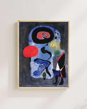 Joan Miró - Kırmızı Güneş Fine Art Baskı