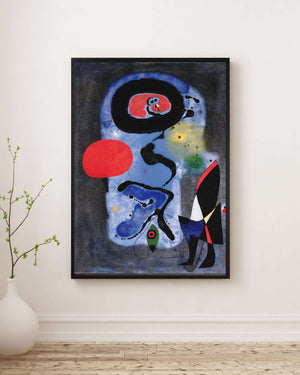 Joan Miró - Kırmızı Güneş Fine Art Baskı