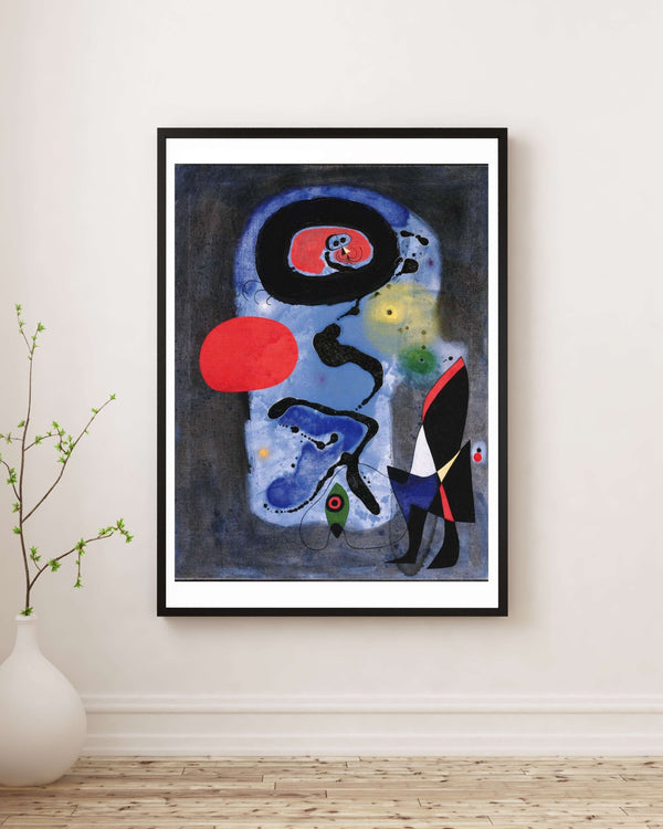 Joan Miró - Kırmızı Güneş Fine Art Baskı