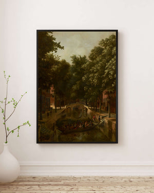 Job Adriaensz Berckheyde - Hollanda Kanal Manzarası fine art baskı