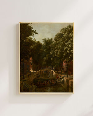 Job Adriaensz Berckheyde - Hollanda Kanal Manzarası fine art baskı