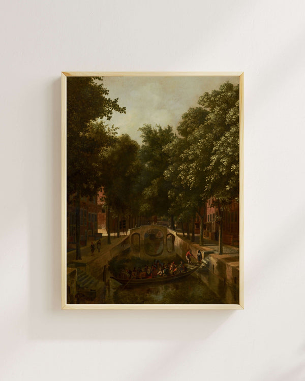 Job Adriaensz Berckheyde - Hollanda Kanal Manzarası fine art baskı
