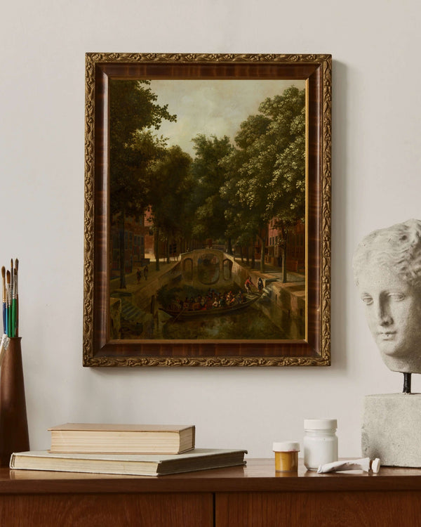 Job Adriaensz Berckheyde - Hollanda Kanal Manzarası fine art baskı