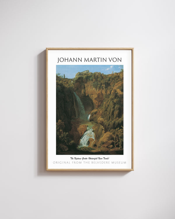 Johann Martin von Rohden-Neptün Mağarası Tivoli yakınlarındaki Şelale