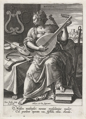 Johann Sadeler - Müzik fine art baskı