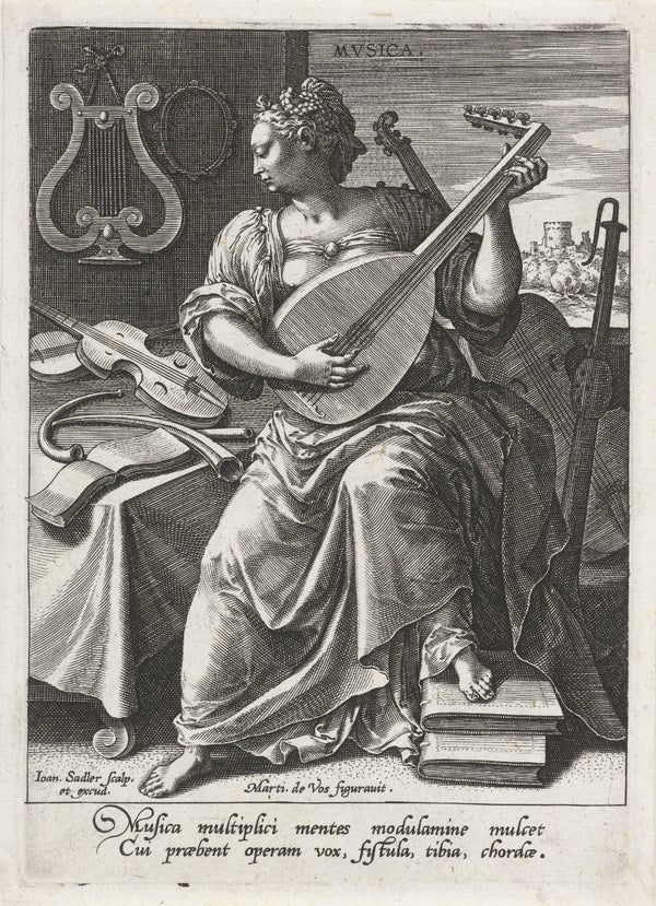 Johann Sadeler - Müzik fine art baskı