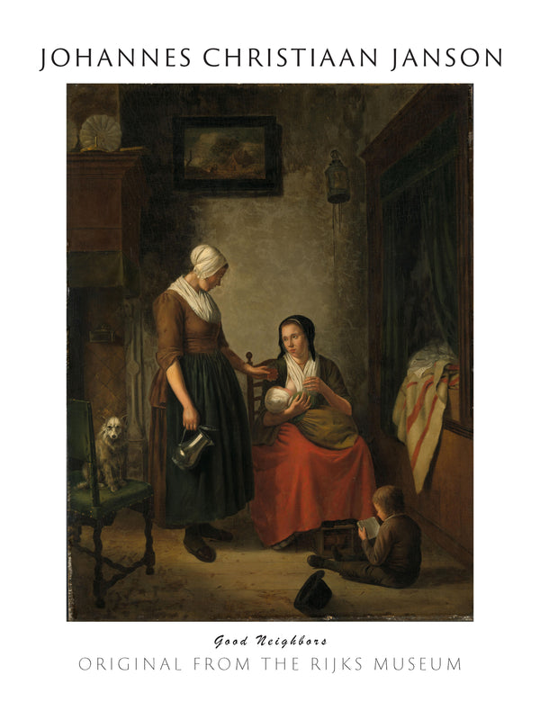 Johannes Christiaan Janson - İyi Komşular fine art baskı