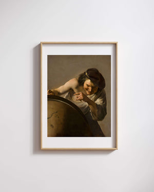 Johannes Moreelse - Gülümseyen Filozof Demokritos fine art baskı