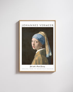 Johannes Vermeer-İnci Küpeli Kız poster