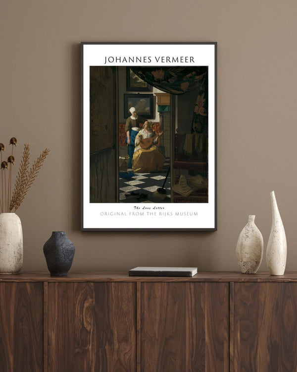 Johannes Vermeer - Aşk Mektubu çerçeve