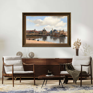 Johannes Vermeer - Delft Manzarası çerçeve