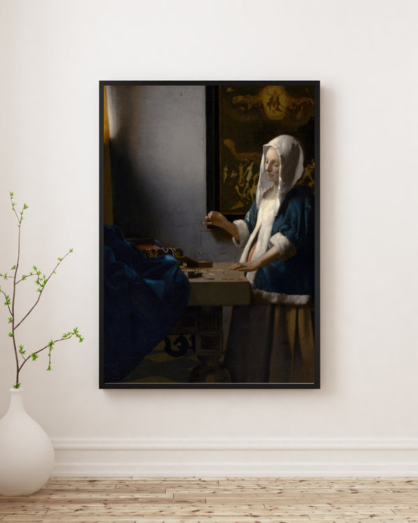 Johannes Vermeer - Terazi Tutan Kadın Poster