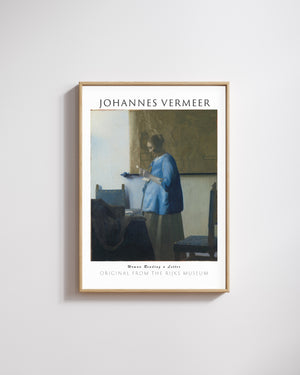 Johannes Vermeer - Mektup Okuyan Kadın poster