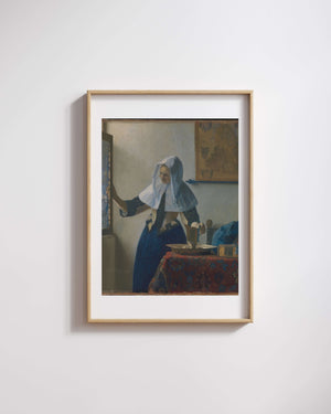 Johannes Vermeer - Sürahi Tutan Genç Kadın Fine Art Baskı