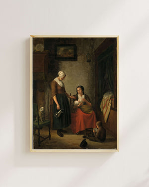 Johannes Christiaan Janson - İyi Komşular fine art baskı