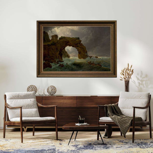 Joseph Rebell - Deniz Fırtınası - Nisida’ya Bakış Fine Art Baskı