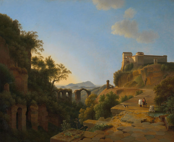 Josephus Augustus Knip - Uzaktan Ischia Adası ile Napoli Körfezi Tablo