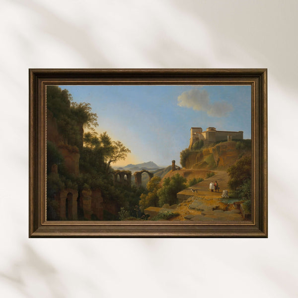 Josephus Augustus Knip - Uzaktan Ischia Adası ile Napoli Körfezi Poster