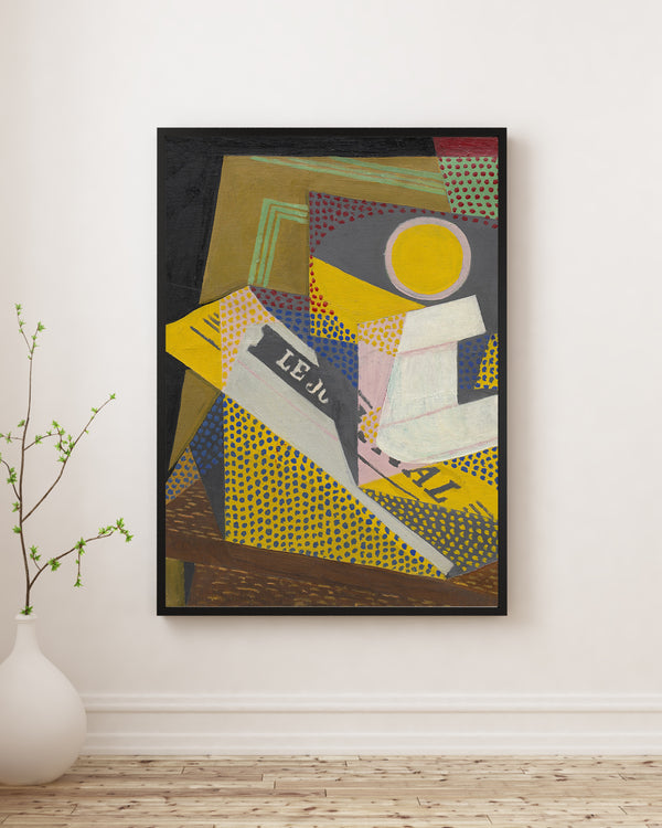 Juan Gris - Gazete ve Meyve Tabağı Poster