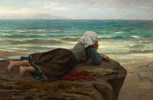 Jules Breton - Kayalık (La Falaise) Tablo