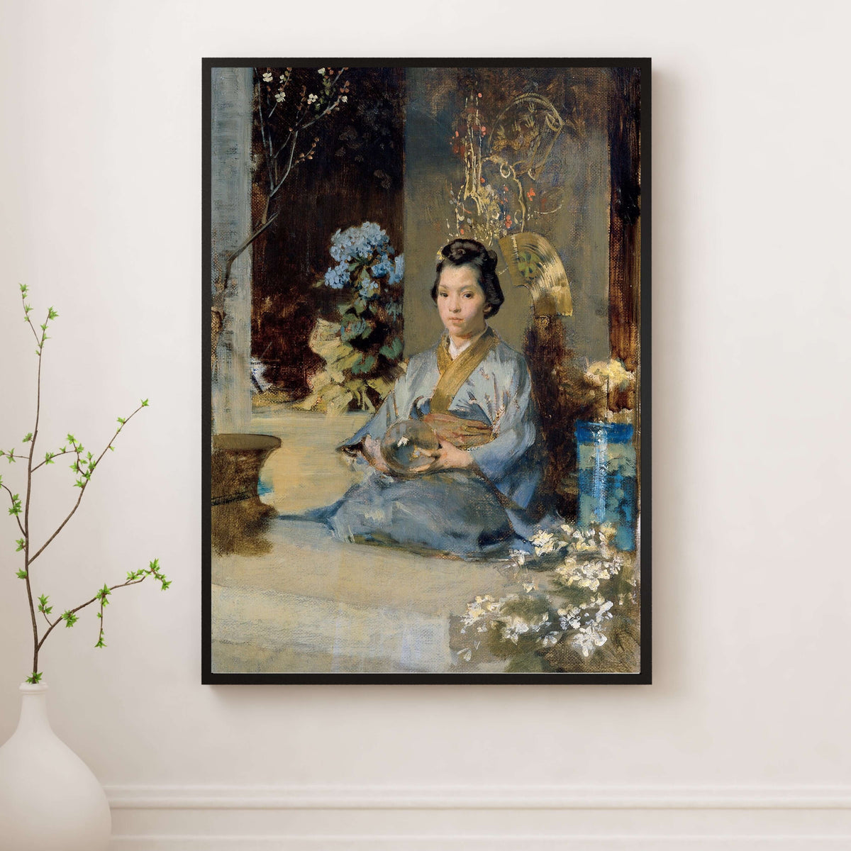 Julius Victor Berger - Japanese Woman in a Room – Gige Gallery