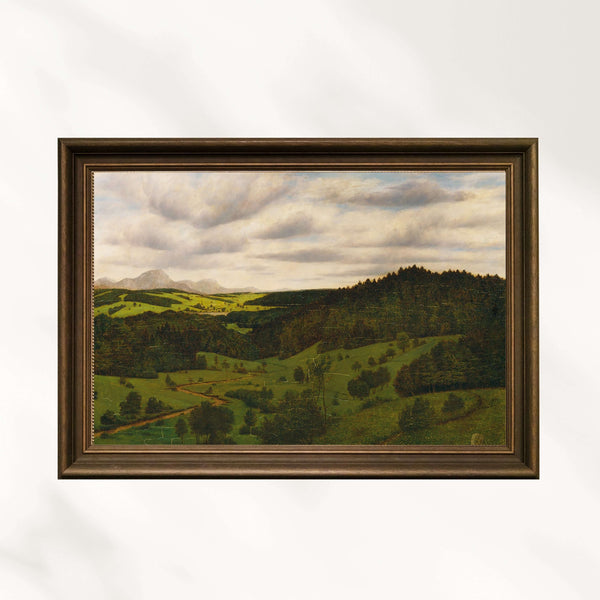 Karl Haider - Yukarı Bavyera Manzarası Fine Art Baskı