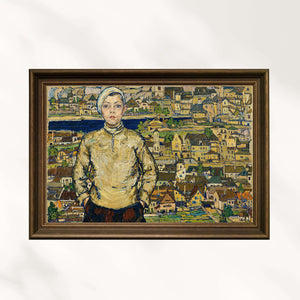 Karl Suschnik - Manzarada Çocuk Fine Art Baskı
