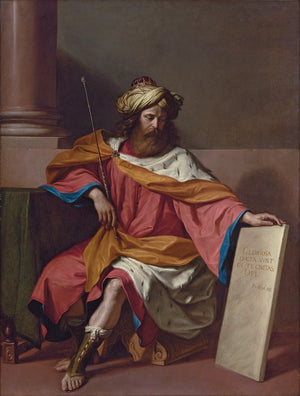 Giovanni Francesco Barbieri - Kral Davut fine art baskı