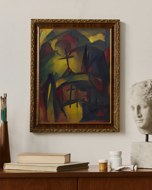 Kurt Schwitters - Dağ Mezarlığı Fine Art Baskı