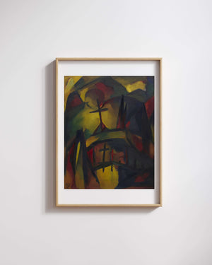 Kurt Schwitters - Dağ Mezarlığı Fine Art Baskı
